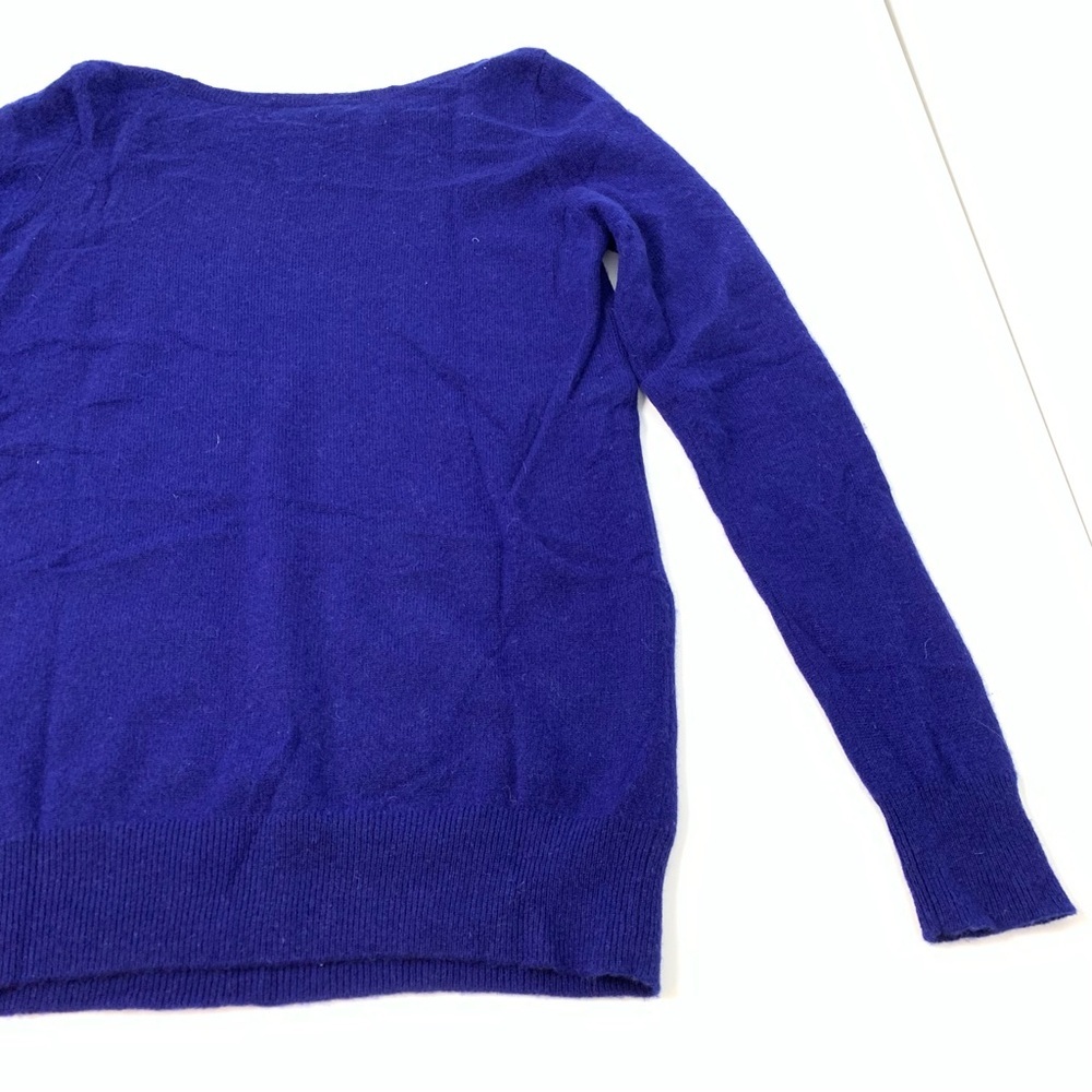 Cashmere Etam Sweater Pullover Cobalt Blue Sz Small Lovely Cashmere Quiet Luxury - Picture 11 of 11
